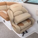 Dual helm captains seats with flip-up bolsters