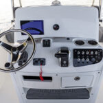 Fiberglass helm dash with Simrad NSX9 (9