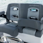 Premium helm bench seats with folding armrests and leaning bolsters