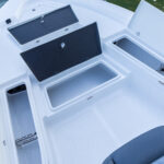 In-deck rod lockers and fish boxes