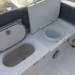 Cooler and cast net bucket storage